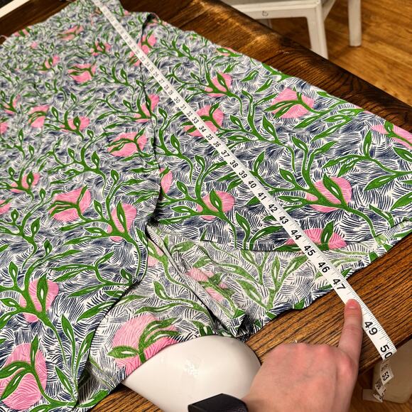 NWT Liberty & Justice Midi Dress Small Pink Green Tropical Resort Vacation - Picture 8 of 11